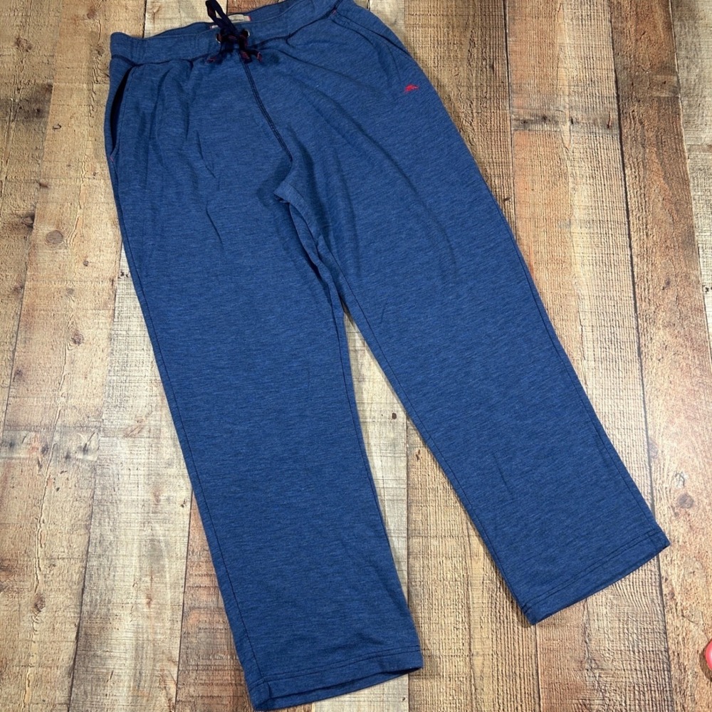 Tommy Bahama Womens Blue Heathered Knit Drawstring Lounge Pants Medium